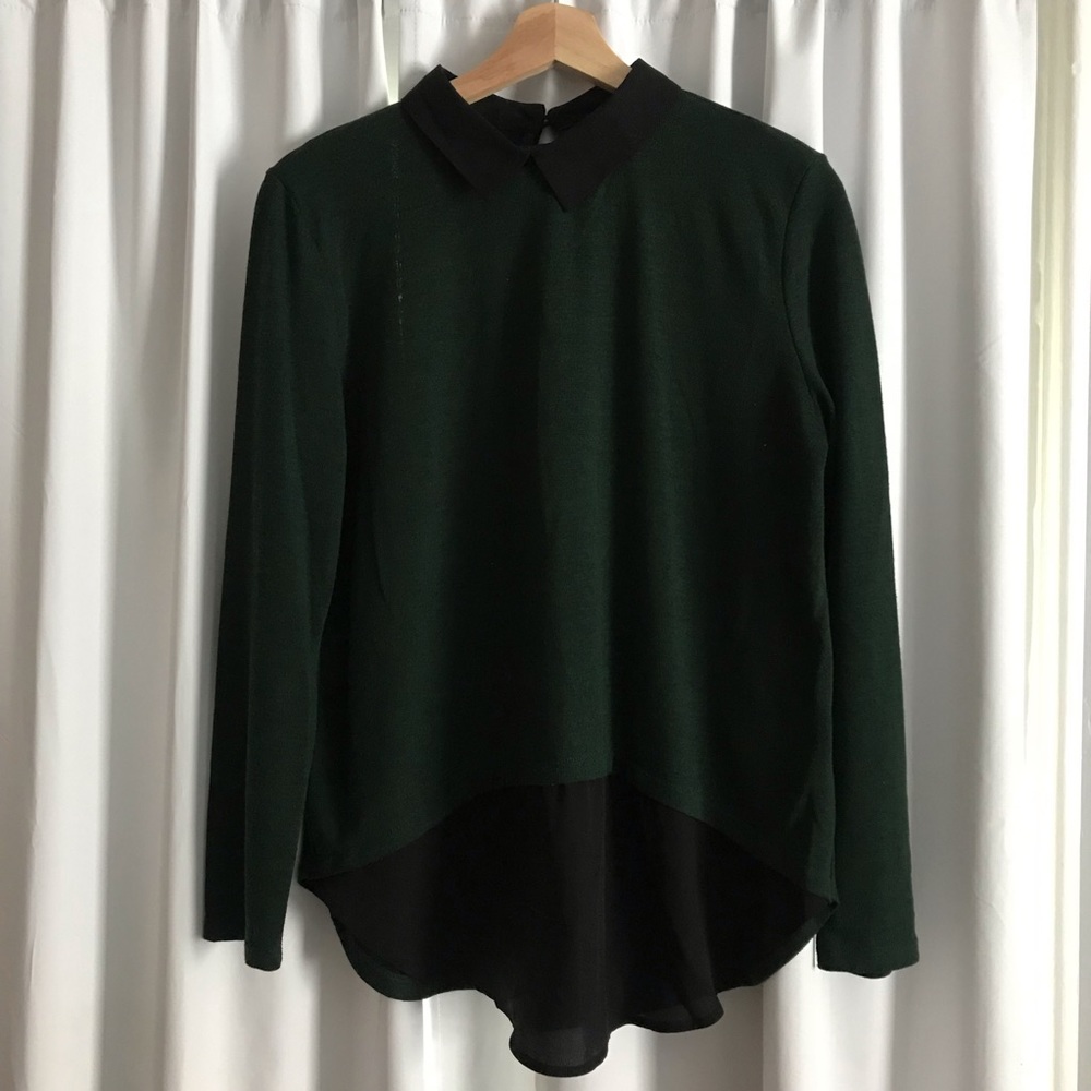 🎈 Hunter Green Collared Sweater 🎈
